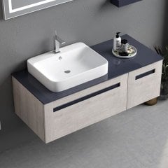 Cerato 120 cm Banyo Dolabı Lizbon Antrasit