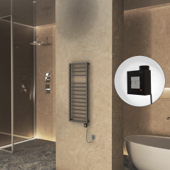 NAXOS Elektrikli Havlupan 500x1193 Terra Matt  Texture (KTX1 Termostat) 600W Spiral Kablolu
