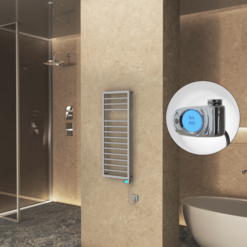 NAXOS Elektrikli Havlupan 500x1193 Gri 7012 Texture (Musa Termostat) 600W