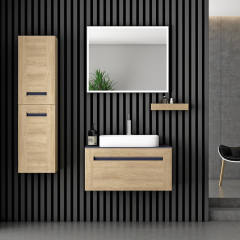 Cerato 80 cm Banyo Dolabı Karina Antrasit Alt, Üst ve Yan Boy Dolap