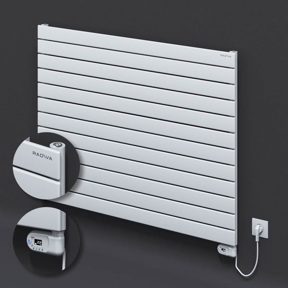 Tip 10H Elektrikli Çelik Dekoratif Radyatör 884x1200 Beyaz (Thesis Termostat) 900W