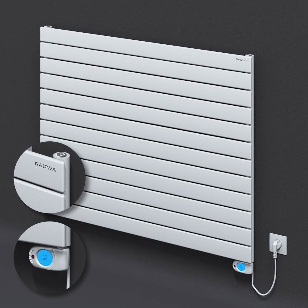Tip 10H Elektrikli Çelik Dekoratif Radyatör 884x1200 Beyaz (Musa Termostat) 1200W