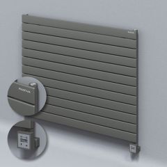 Tip 10H Elektrikli Çelik Dekoratif Radyatör 884x1200 Antrasit (KTX3 Termostat) 1000W