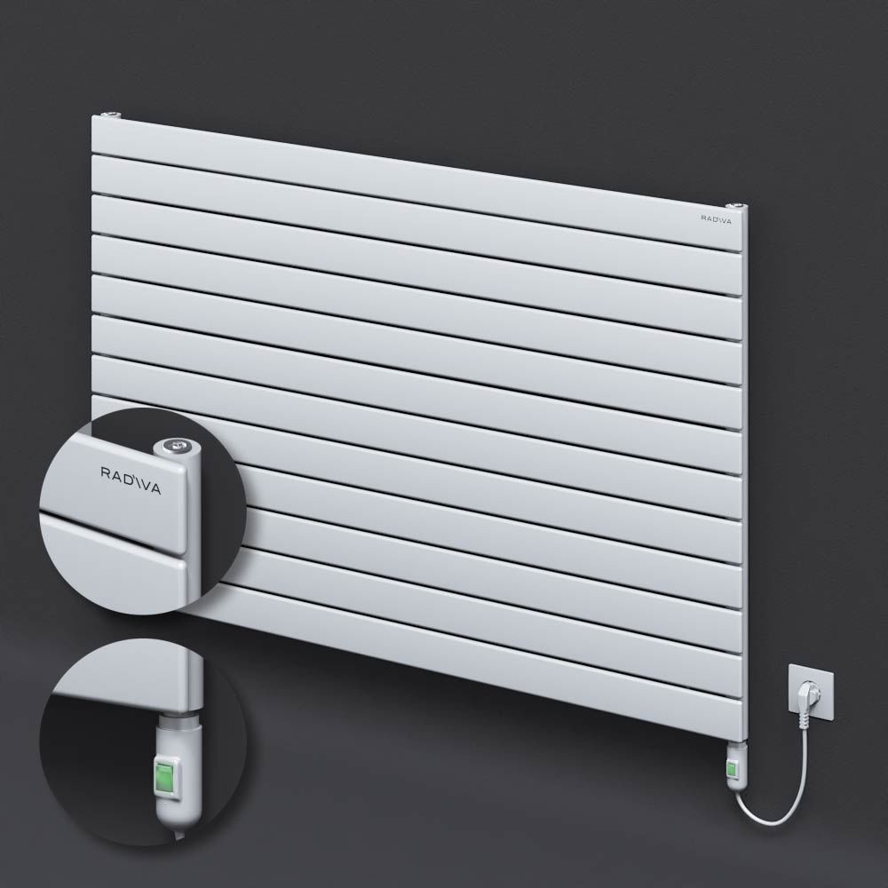 Tip 10H Elektrikli Çelik Dekoratif Radyatör 884x1400 Beyaz (On/Off Düğmeli) 1500W