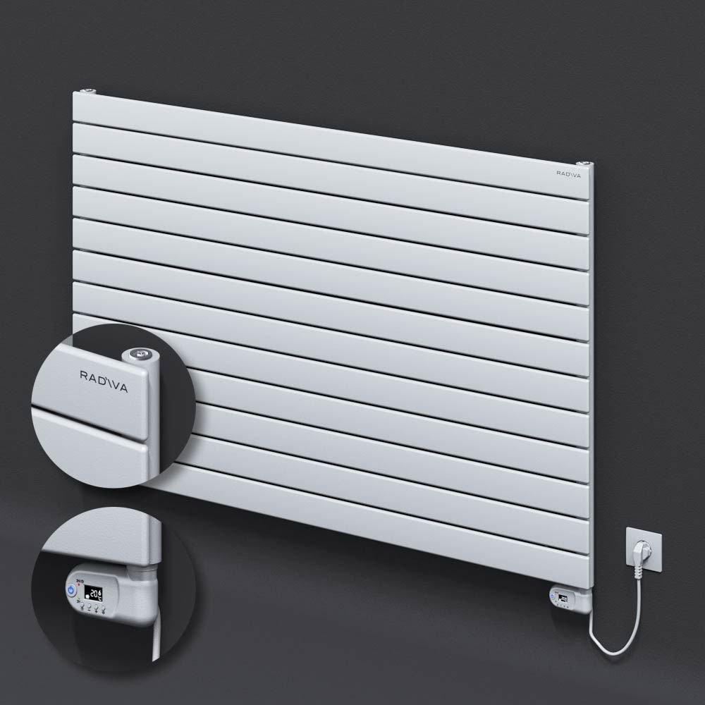 Tip 10H Elektrikli Çelik Dekoratif Radyatör 884x1400 Beyaz (Thesis Termostat) 900W