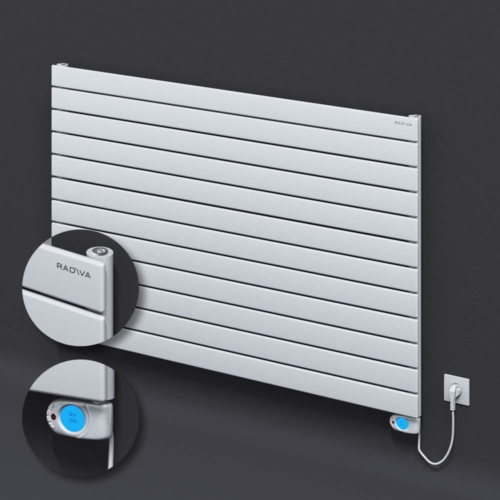 Tip 10H Elektrikli Çelik Dekoratif Radyatör 884x1400 Beyaz (Musa Termostat) 1500W