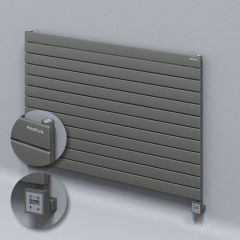 Tip 10H Elektrikli Çelik Dekoratif Radyatör 884x1400 Antrasit (KTX3 Termostat) 1000W