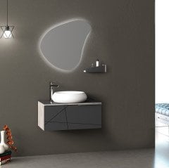 Arteon 80 cm Banyo Dolabı Mat Antrasit Lizbon