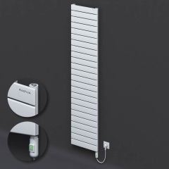 Tip 10H Elektrikli Çelik Dekoratif Radyatör 1772x400 Beyaz (On/Off Düğmeli) 900W
