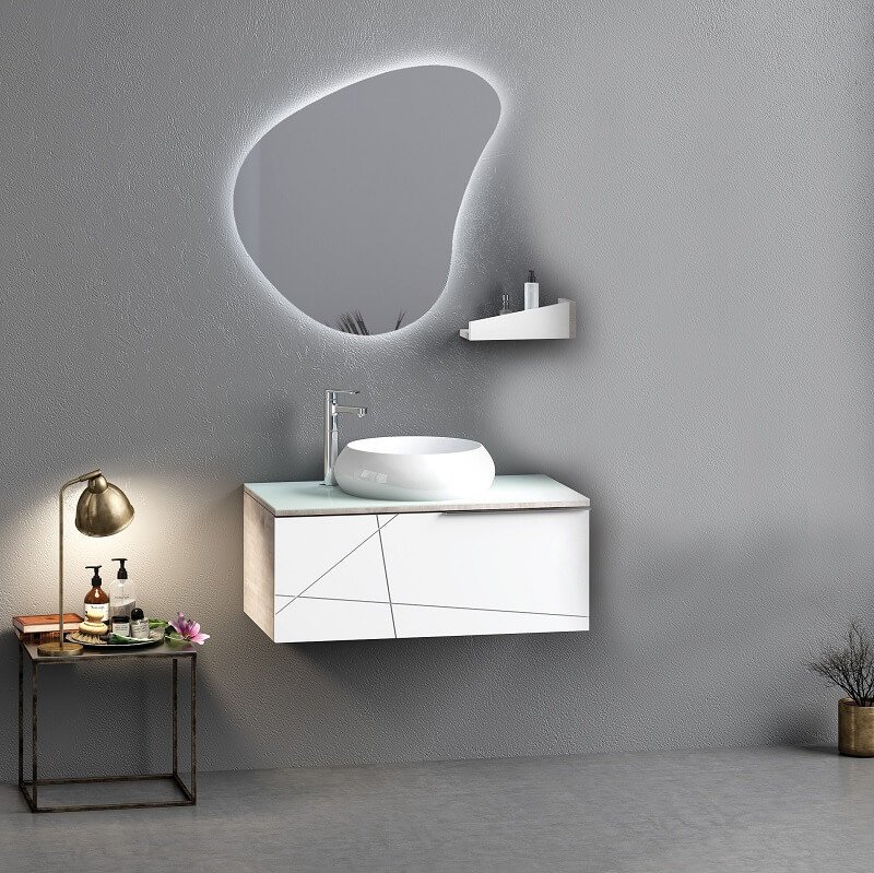 Arteon 100 cm Banyo Dolabı Beyaz Lizbon