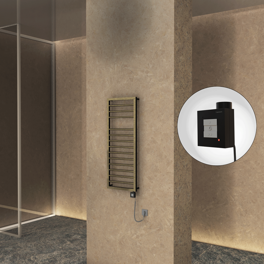 NAXOS Elektrikli Havlupan 500x1193 Antik Parlak (KTX1 Termostat) 300W Spiral Kablolu