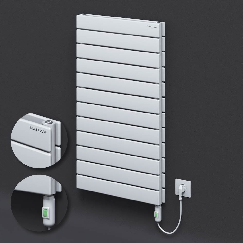 Tip 20H Elektrikli Çelik Dekoratif Radyatör 884x500 Beyaz (On/Off Düğmeli) 900W