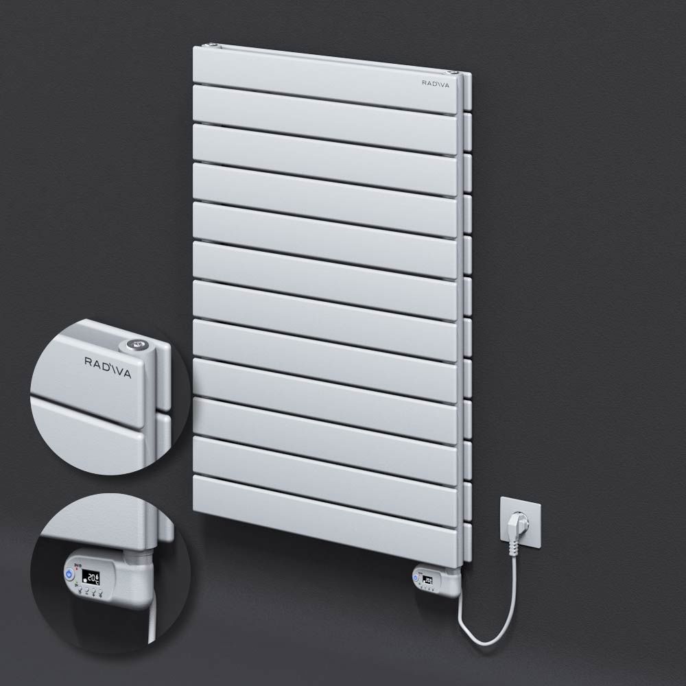 Tip 20H Elektrikli Çelik Dekoratif Radyatör 884x600 Beyaz (Thesis Termostat) 900W
