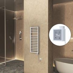 NAXOS Elektrikli Havlupan 500x1193 Beyaz Mat (KTX3 Termostat) 600W Spiral Kablolu