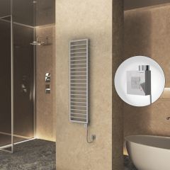 NAXOS Elektrikli Havlupan 500x1655 Gri 7012 Texture (KTX1 Termostat) 600W Spiral Kablolu
