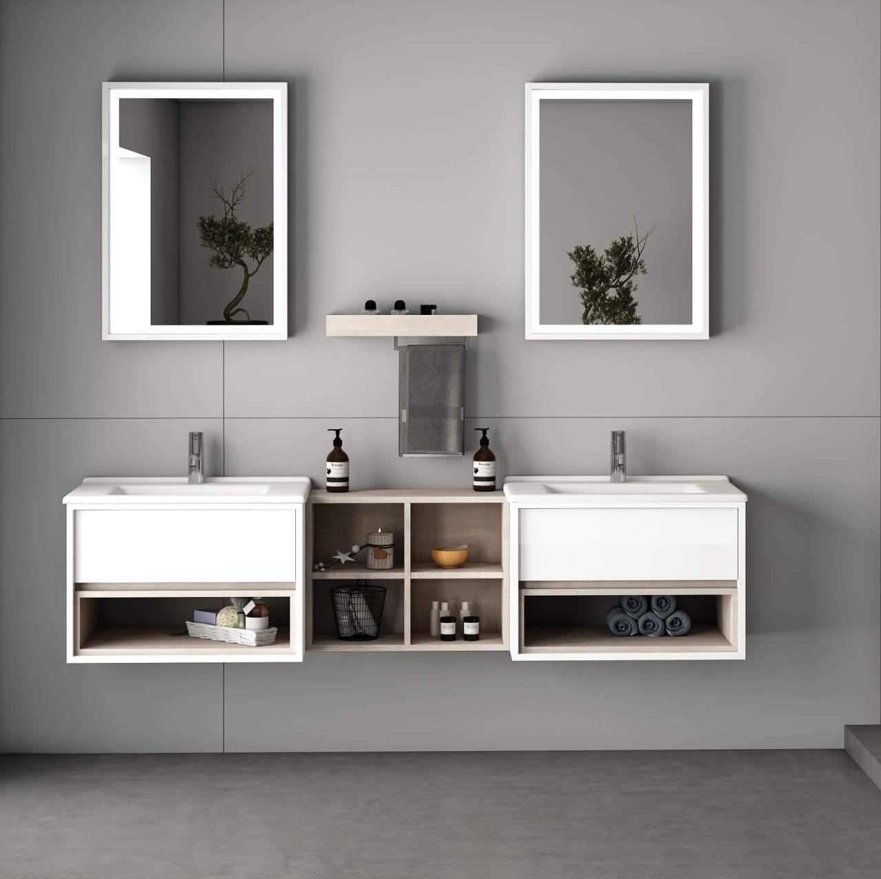 Punto 170 cm Banyo Dolabı Beyaz Berlin