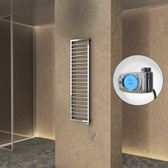 NAXOS Elektrikli Havlupan 500x1655 Krom  (Musa Termostat) 600W