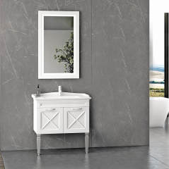 Avant 80 cm Banyo Dolabı Beyaz Gümüş