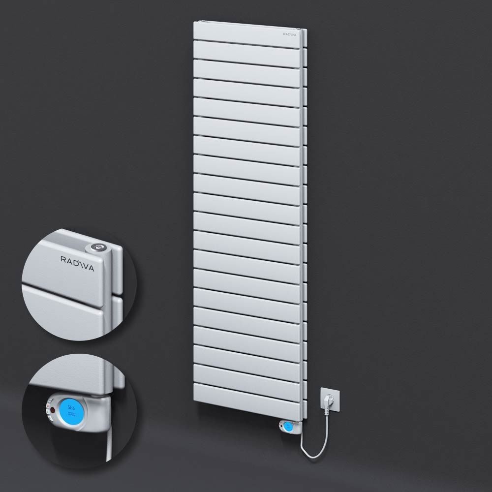 Tip 20H Elektrikli Çelik Dekoratif Radyatör 1476x500 Beyaz (Musa Termostat) 1200W