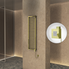 NAXOS Elektrikli Havlupan 500x1655 Altın  (KTX1 Termostat) 600W Spiral Kablolu