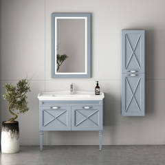Avant 100 cm Banyo Dolabı Yeşil Dişbudak Alt, Üst ve Yan Boy Dolap