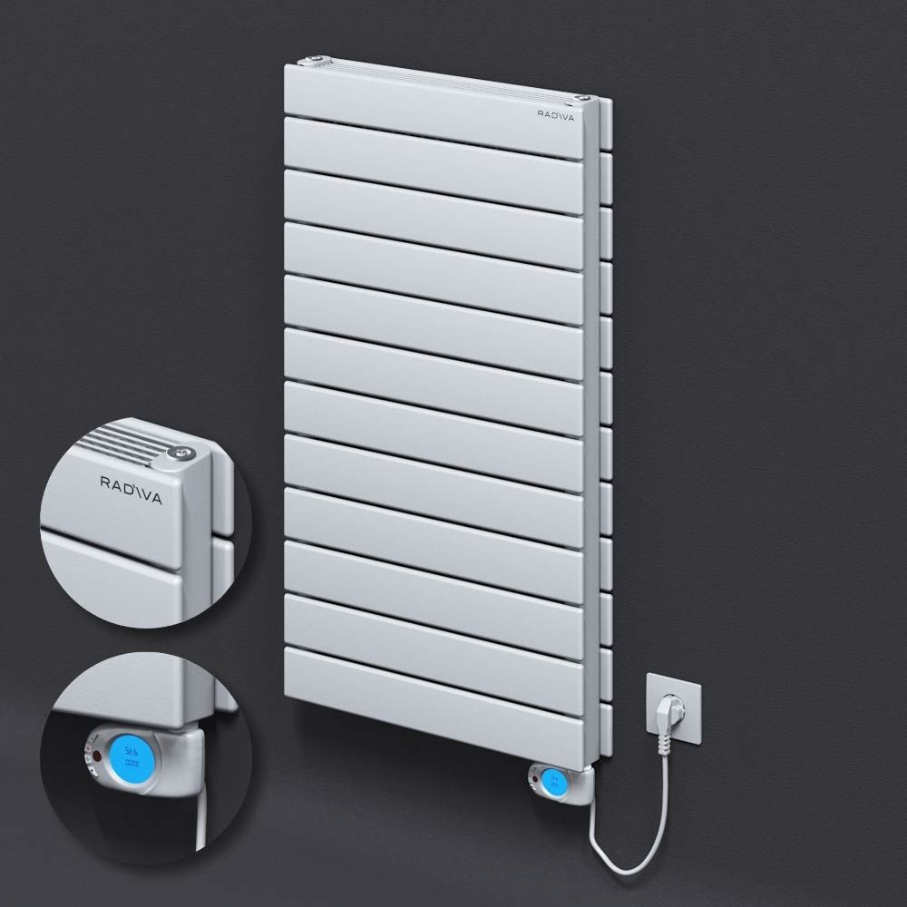 Tip 21H Elektrikli Çelik Dekoratif Radyatör 884x500 Beyaz (Musa Termostat) 900W
