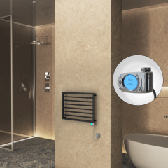 NAXOS Elektrikli Havlupan 800x578 Siyah Mat (Musa Termostat) 300W