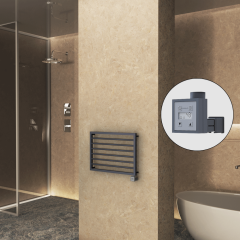 NAXOS Elektrikli Havlupan 800x578 Koyu Antrasit Texture (KTX3 Termostat) 300W