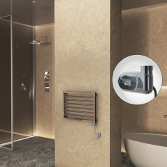 NAXOS Elektrikli Havlupan 800x578 Rose Gold Parlak (Thesis Termostat) 300W