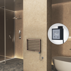 NAXOS Elektrikli Havlupan 800x578 Rose Gold Parlak (KTX3 Termostat) 300W Spiral Kablolu