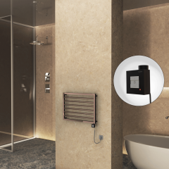 NAXOS Elektrikli Havlupan 800x578 Rose Gold Parlak (KTX1 Termostat) 300W Spiral Kablolu