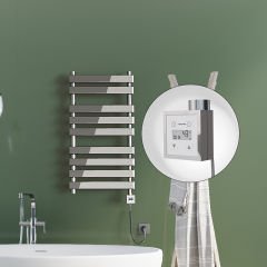 TAHITI Elektrikli Havlupan 500x1300 Krom  (KTX3 Termostat) 600W Spiral Kablolu