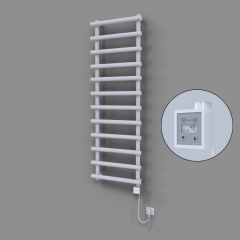 Amazon Dekoratif Elektrikli Havlupan 600x1750 Beyaz (KTX3 Termostat) 1000W Spiral Kablolu