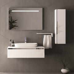 Baco Plus 90 cm Banyo Dolabı Beyaz Alt, Üst ve Yan Boy Dolap