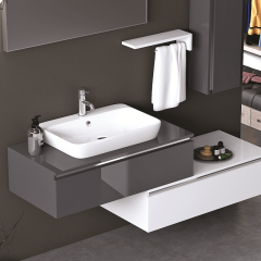 Baco Plus 160 cm Banyo Dolabı Metalik Antrasit-Beyaz