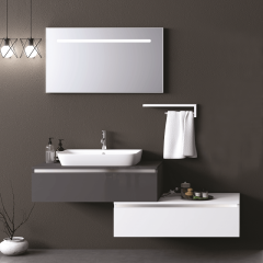 Baco Plus 160 cm Banyo Dolabı Metalik Antrasit-Beyaz