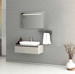 Baco 90 cm Banyo Dolabı Yeni Gri-Fırtına Gri