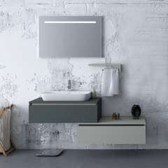 Baco 160 cm Banyo Dolabı Yeni Gri-Fırtına Gri