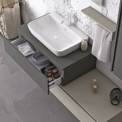 Baco 160 cm Banyo Dolabı Yeni Gri-Fırtına Gri