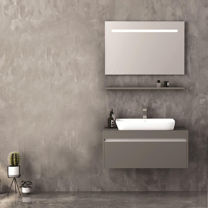 Camaro 90 cm Banyo Dolabı Kaya Gri
