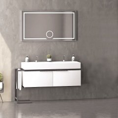 Omega 120 cm Banyo Dolabı Beyaz-Mat Antrasit