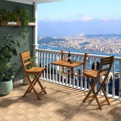 Yüzeyi İşlenmiş Ahşap Yer Karosu TEAK 20