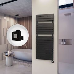 10H Elektrikli Havlupan 600x1550 Mat Siyah Ktx1 1000 Watt