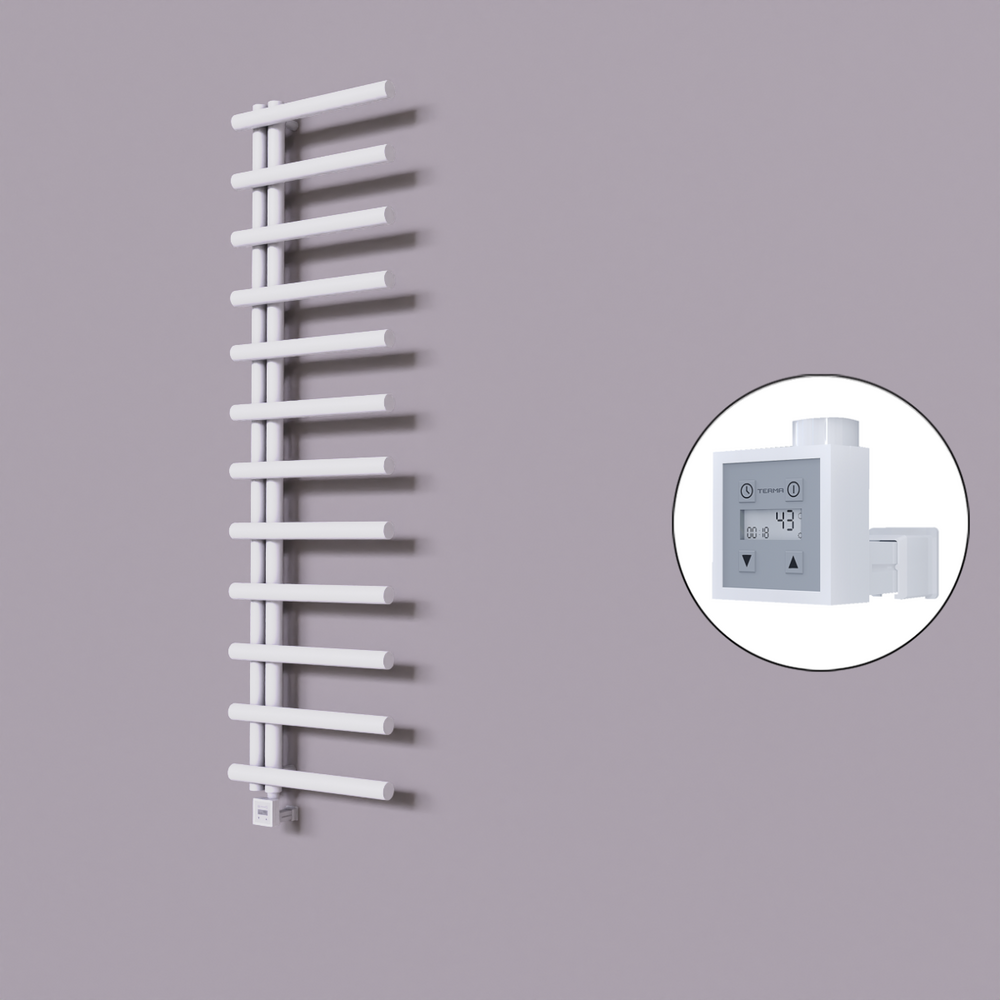 Tuna Dekoratif Elektrikli Havlupan 500x1750 Beyaz (KTX3 Termostat) 600W