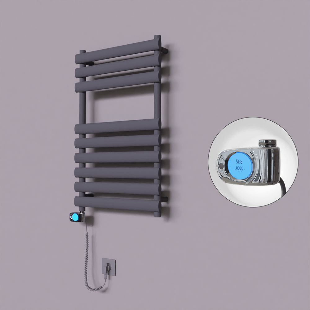 Volga Dekoratif Elektrikli Havlupan 500x800 Koyu Antrasit (Musa Termostat) 300W