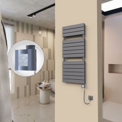 20H Elektrikli Havlupan 500x1180 Antrasit Ktx4 1000 Watt Spiral Kablolu