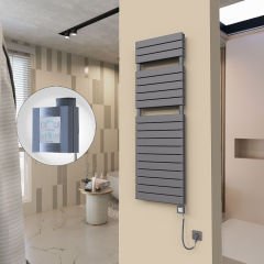 20H Elektrikli Havlupan 500x1550 Antrasit Ktx4 1000 Watt Spiral Kablolu