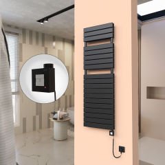20H Elektrikli Havlupan 500x1550 Mat Siyah Ktx1 1000 Watt Spiral Kablolu