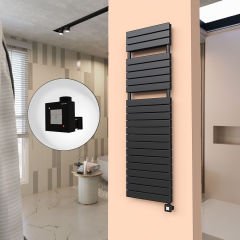 20H Elektrikli Havlupan 500x1772 Mat Siyah Ktx1 1000 Watt