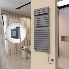 20H Elektrikli Havlupan 600x1550 Antrasit Ktx1 1000 Watt Spiral Kablolu